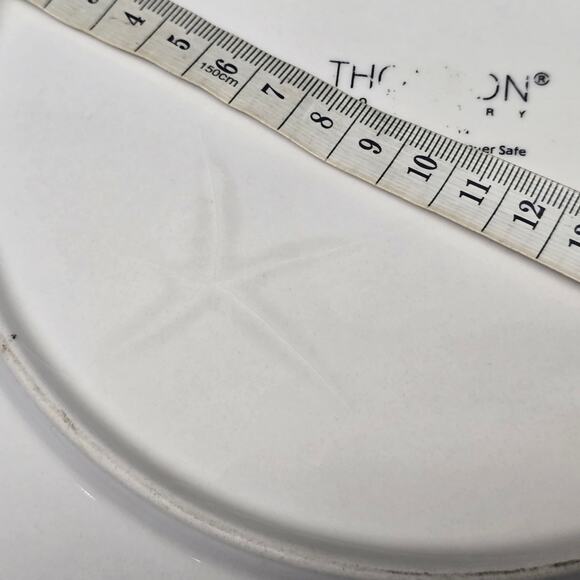 Thomson Hampton Seashell Starfish Embossed 3D Pattern Dinner & Dessert Plate Set - Picture 4 of 11